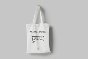 @ 2022 | Illustration & Digital Art | Laura Schlobach | Bag "My Love Language: Bookstore"