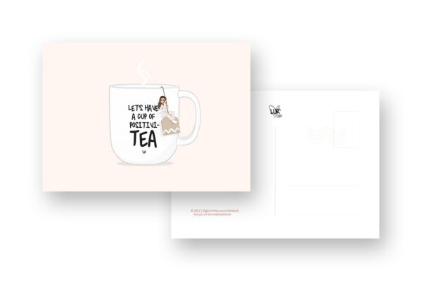 @ 2022 | Illustration & Digital Art | Laura Schlobach | Card "Positivi Tea"