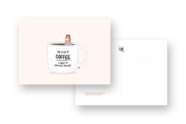 @ 2022 | Illustration & Digital Art | Laura Schlobach | Card "Size Of Coffee"